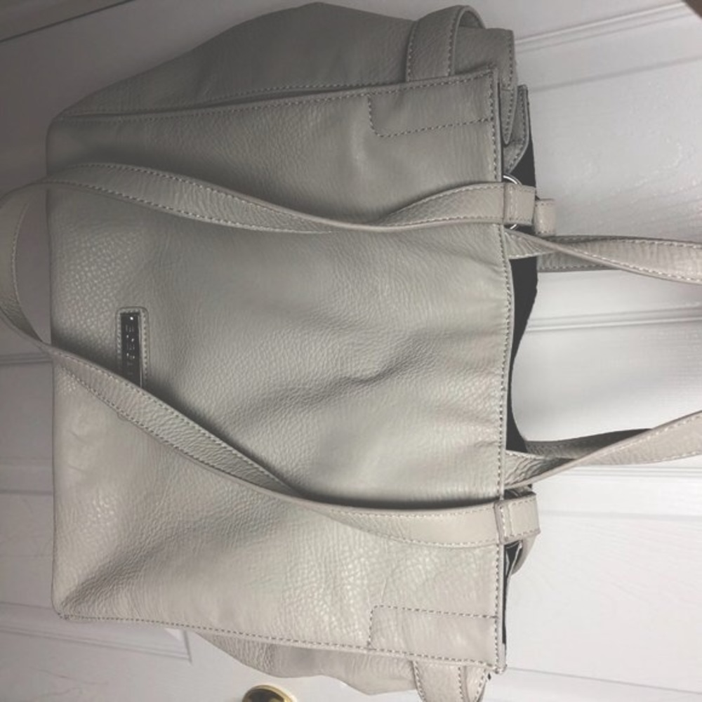 Bcbgeneration White Gray Medium Shoulder Bag Vint… - image 2